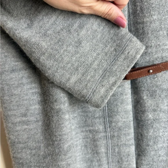 Kenar Longline Wool Coat Equestrian Faux Leather Toggle Closure Medium - Picture 2 of 9